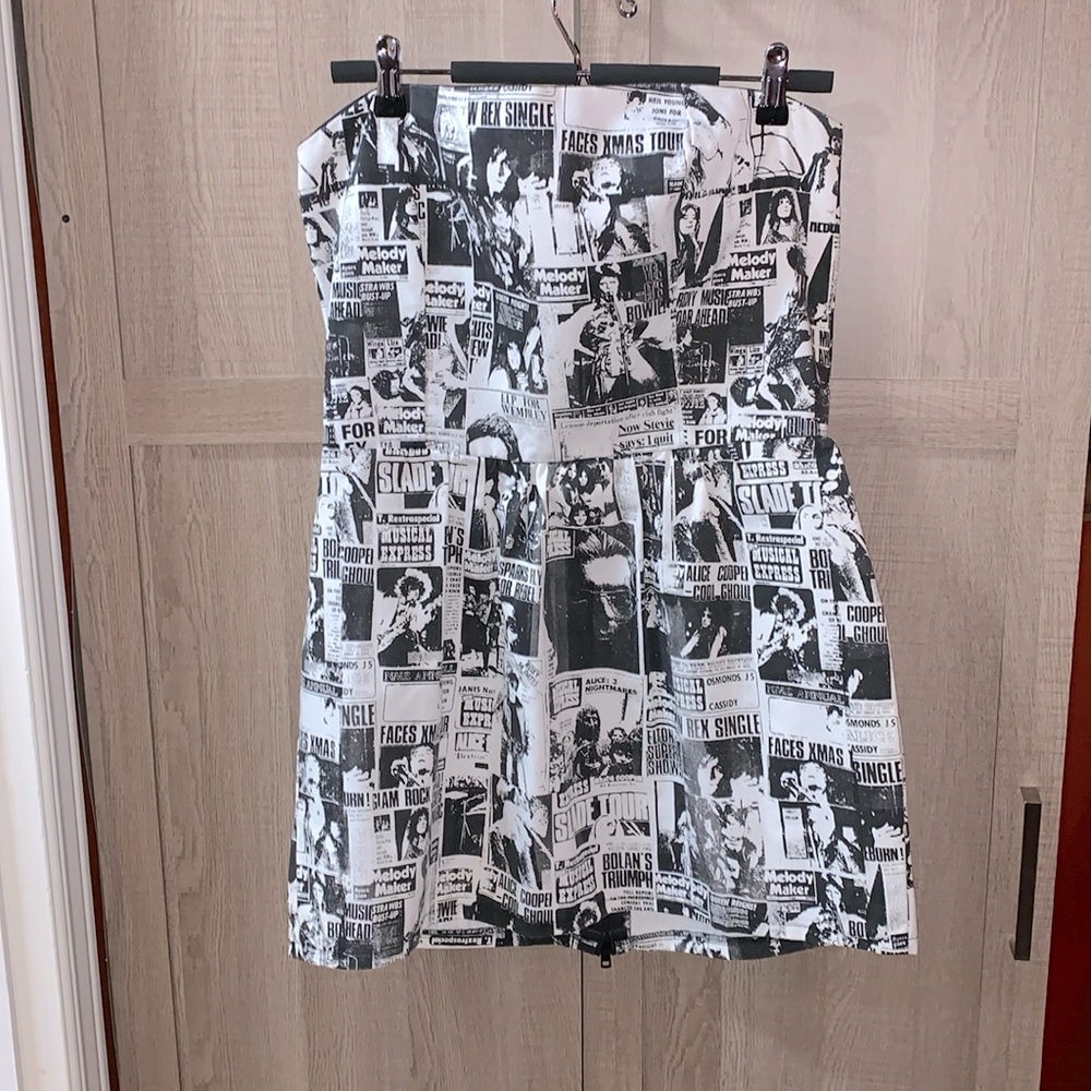 Vintage strapless dress size large